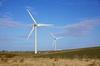 The two wind turbines at Ysgellog Farm, near Amlwch