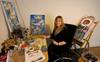Anita Ricketts, drawing, painting and mixed media, at her studio in Holyhead
