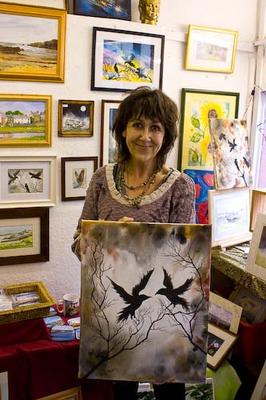 Jacquie Myrtle, watercolourist, acrylics, oils and mixed media at Artspace, Holyhead